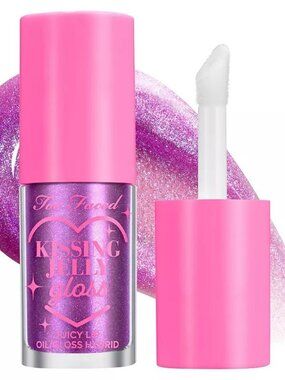 Too Faced Kissing Jelly Non-Sticky Lip Oil Gloss in Birthday Kiss